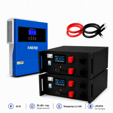 Комплект ДБЖ – (Інвертор Anenji 4.2 кВт + LiFepo4 S&E SMART 16 кВт·год)