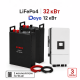 Комплект ДБЖ – (Інвертор Deye 12 кВт (3 фазы) + LiFepo4 S&E 32 кВт·год)