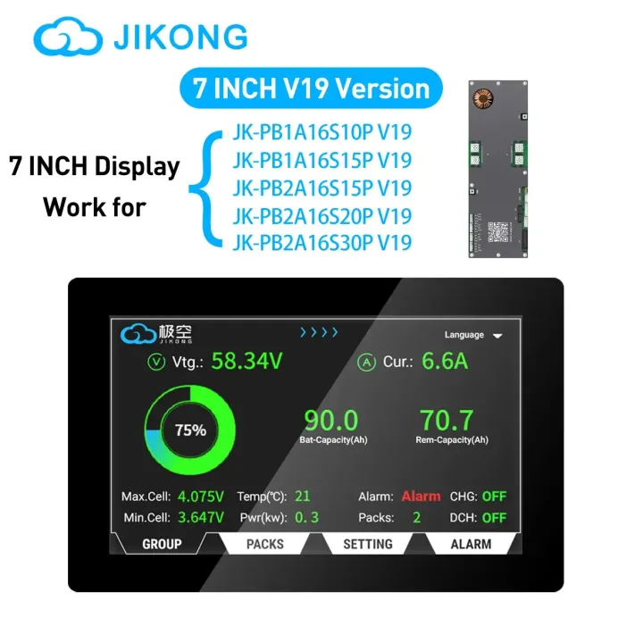 LCD дисплей JK BMS 7 (V19) JiKong
